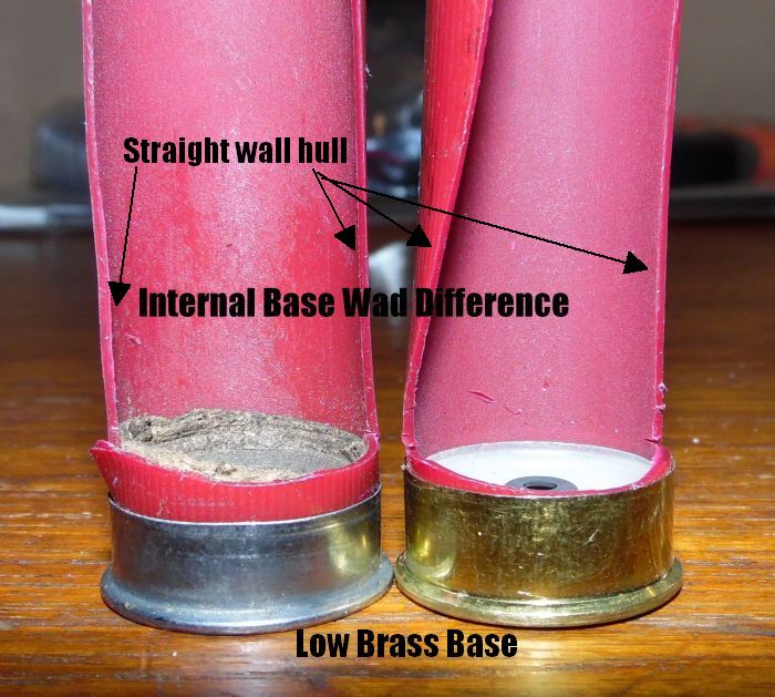 shotshell low brass straight wall hull cutaway